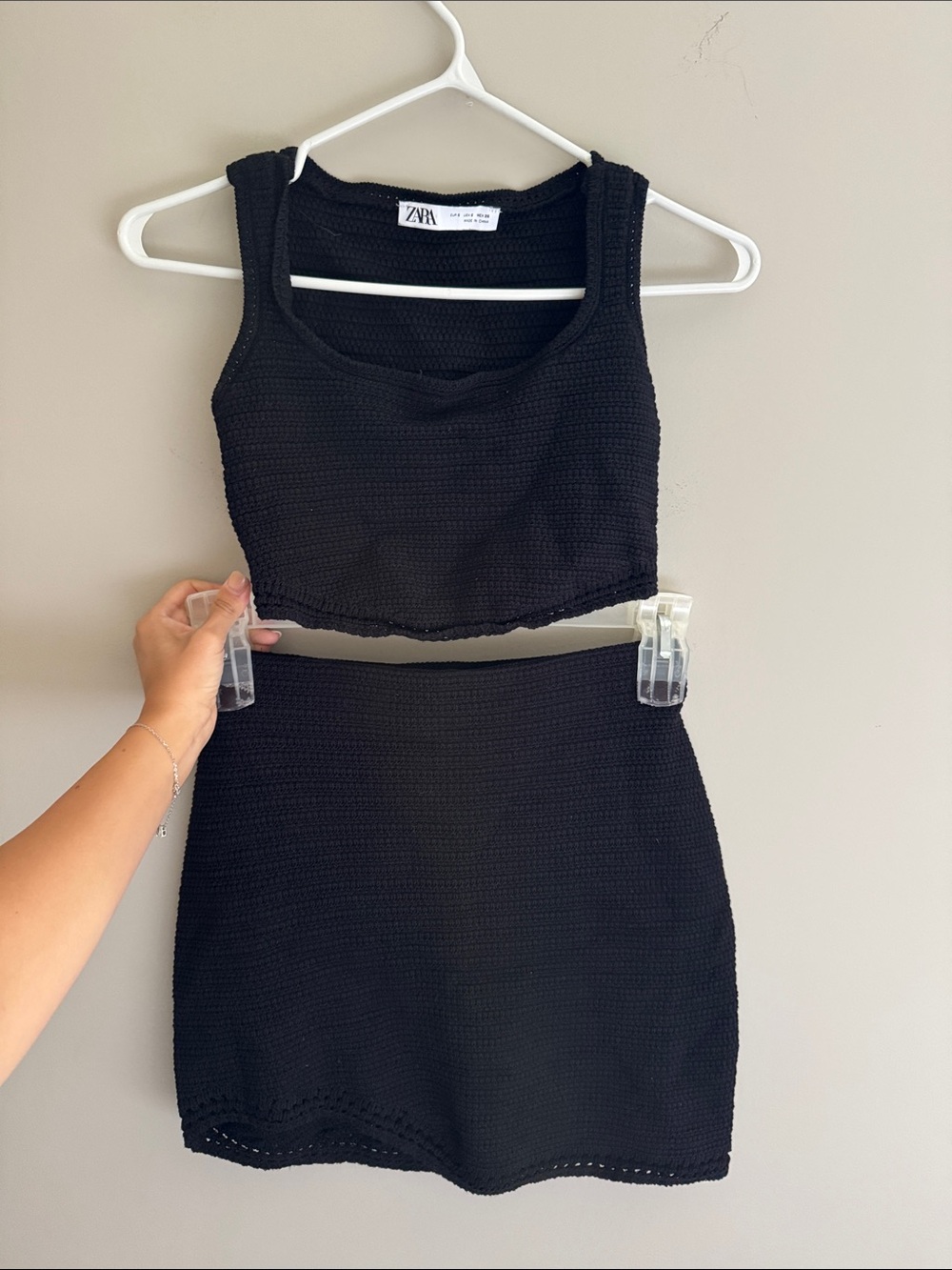 ZARA BLACK CROCHET SET